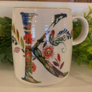 ANTHROPOLOGIE Letter “K” Mug by Starla M. Halfmann